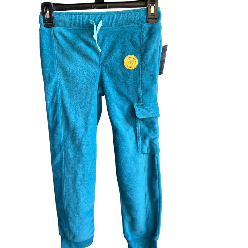Boy's Cat and Jack fleece Joggers Pants Blue Reinforced Knee